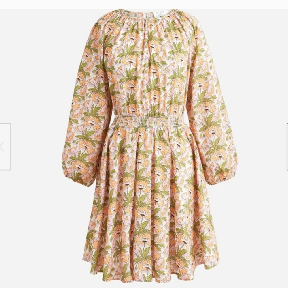 J. Crew x Liberty London | Butterfield Poppy Smock Waist Dress